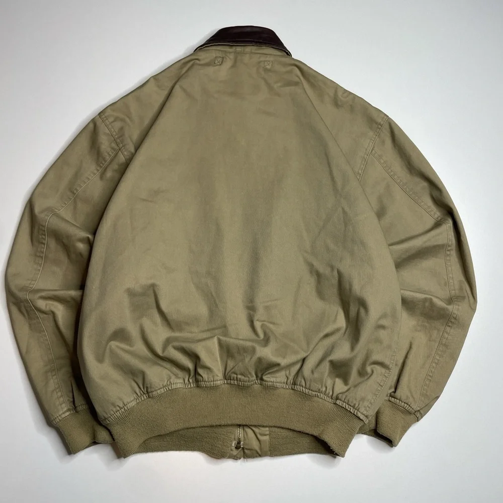 Vintage Avirex A-2 Bomber Flight Jacket USAF Certified USA Beige Cotton Canvas M - Picture 3 of 9